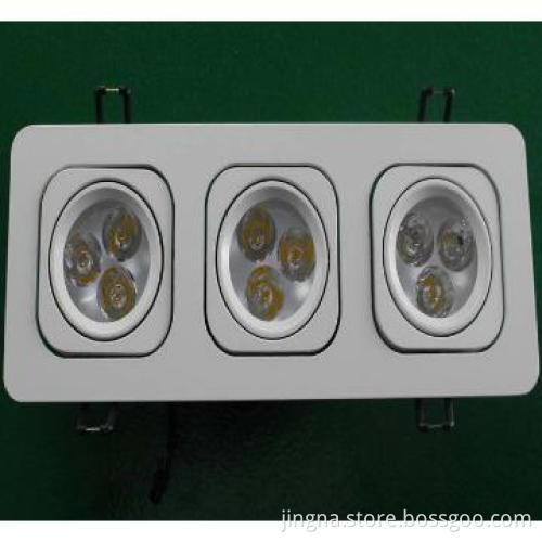 UL CE ROHS office toughened glass led grille lights 9W